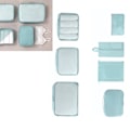 Miniatyrbild 4 av 8: 7 st Resväskorganisatörer Polyester Vattentäta Packningskuber för Affärsresor