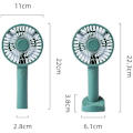 Miniatyrbild 5 av 6: Kompakt Minifläkt, Ultratyst, Ergonomisk Design Bärbar Minifläkt, 4 Justerbara Hastigheter USB Uppladdningsbar, Lång Batteritid Söt Design Sommarpresent