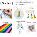Miniatyrbild 2 av 5: Premium regnbågsfärgad broderitråd, korsstygnsbroderitråd, vänskapsarmbandstråd, hantverkstråd, 100 färger trådar per förpackning, 30 st