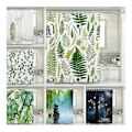 Miniatyrbild 2 av 5: Elegant Duschdraperi med Botaniska Växter, Högupplöst Mönstertryck Säkerställer Livfulla Eukalyptusblad, Perfekt för Badrumsinredning
