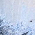 Miniatyrbild 2 av 8: Halvtransparent Klar Duschdraperi, Vattenavvisande Foder för Badrum, Magneter Säkerställer Säker Passform, Slitstarkt EVA-Material Säkerställer Lång Livslängd,