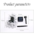 Miniatyrbild 5 av 5: Solarslingor för utomhusbruk med minnesfunktion, 10,6 m 60 LED Kristallkula Hängen, Automatisk På/Av Vattentäta Soldrivna Glob-lampor för Uteplats, Bistro,