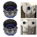 Miniatyrbild 1 av 8: 1 Par NAB Hub Adaptrar Polerad Aluminiumlegering Universal Lastningsanordning 10 Tum Öppnare för Studer ReVox för Akai Grå