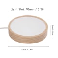 Miniatyrbild 7 av 8: LED-ljus Displaybas RGB Rund Trä Ljusbas Stativ LED Displaystativ för Akrylglas Harts Konst Färgljus