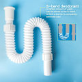 Miniatyrbild 3 av 5: Flexibelt avloppsrör för badrum och kök, universellt diskbänksavlopp med expanderbar korrugeringsdesign, enkel installation och luktskydd för