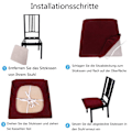 Miniatyrbild 5 av 6: Eleganta Stolsöverdrag, Högkvalitativa Stolsitsöverdrag för Matsalar, Stretchigt Polyester Spandex Material, Enkel Installation Maskintvättbar