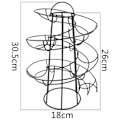 Miniatyrbild 4 av 5: Spiralformad äggförvaring, äggställ i metall, spiralformad äggköksdisplay, för 24 ägg (svart)