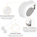 Miniatyrbild 5 av 5: Utomhus Retractable Klädstreck, 13m Väggmonterad Torktumlare Utdragbar Klädstreck för Väggmontering med 2 Klädstreck, för Badrum Balkong Trädgård