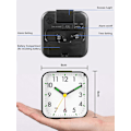 Miniatyrbild 4 av 5: Analog Väckarklocka, Helt Tyst Design Utan Tickande Ljud För Ostörd Sömn, Batteridriven Med Snooze-Funktion, Kompakt Storlek För Enkel Resa,