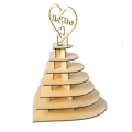 Miniatyrbild 1 av 8: Robust Trähjärta Chokladställ, Elegant Glittrande Design För Bröllopsfesttillbehör, Multifunktionella Mittbord Och Entrébord