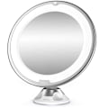 Miniatyrbild 2 av 8: 10X Förstoringssminkspegel med Ljus, 360 Graders Rotation, Integrerad Låsande Sugkopp För Säker Fästning, Perfekt För Felfri Makeup
