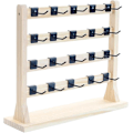 Miniatyrbild 4 av 8: Träörhängen Display Stativ med Krokar Örhänge Display Stativ Showcase Halsband Hängare Dekor 4 Tier för Garderob Kontor Sovrum