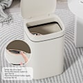 Miniatyrbild 7 av 8: Smart Soptunna Multifunktion Vattentät Rörelsesensor Automatisk Papperskorg med Lock för Badrum Vardagsrum Kontor Vit 12L 23x20x28cm