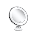 Miniatyrbild 1 av 8: 10X Förstoringssminkspegel med Ljus, 360 Graders Rotation, Integrerad Låsande Sugkopp För Säker Fästning, Perfekt För Felfri Makeup
