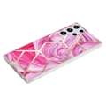 Miniatyrbild 4 av 4: Marmormotiv Samsung Galaxy S23 Ultra skal - Marmor / Röd Romb Rosa