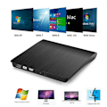 Miniatyrbild 3 av 5: Extern DVD-enhet USB 3.0, bärbar slim DVD-RW-brännare för alla bärbara datorer/stationära datorer (svart)