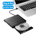 Miniatyrbild 5 av 5: Extern DVD-enhet USB 3.0, bärbar slim DVD-RW-brännare för alla bärbara datorer/stationära datorer (svart)