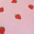 Miniatyrbild 4 av 6: Fastsytt lakan med jordgubbstryck, Kawaii-design, kylande organisk polyester, djup ficka, reaktiv 3D-tryckning, höghållfast mikrofiber för sovrumsinredning,
