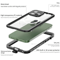 Miniatyrbild 3 av 9: iPhone 14 Pro Max Heltäckande Vattentät Premium MagSafe Skal Transparent