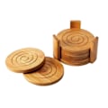 Miniatyrbild 3 av 5: Vävda Glasunderlägg i Bambu, Non-Stick Yta Skyddar Möbler, Lätta att Rengöra & Underhålla, Perfekt Inflyttningspresent till Vänner & Familj