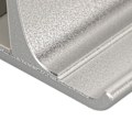 Miniatyrbild 3 av 8: Vertikalt Laptopställ 2 Fack Anodiserad Aluminiumlegering Justerbar Utrymmesbesparande Laptop Hållare för 16 till 60 mm Tjock PC Silverfärg