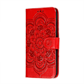 Miniatyrbild 2 av 5: Samsung Galaxy A52 / A52s - Mandala Läder Fodral - Röd Red Röd