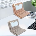 Miniatyrbild 1 av 8: Damplånbok Trendig Spänndesign Måttlig Kapacitet Lättvikt Bärbar Liten Plånbok för Utomhusshopping Rosa