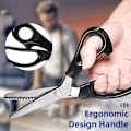 Miniatyrbild 5 av 8: Multifunktionell sax i rostfritt stål, professionell sysax med ergonomiska grepp, ultraskarpa blad för perfekt klippning, komfort och kontroll