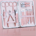 Miniatyrbild 1 av 6: Nagelsats (18 stycken) manikyr kit pedikyr rosa
