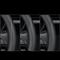 Miniatyrbild 3 av 5: Passar till Tesla model3/y/modelx/s rattöverdrag - Tesla special D-form (tvåfärgad linje) med logotyp - 36cm/1 st