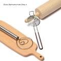 Miniatyrbild 7 av 8: 2 st Äggseparatorer i rostfritt stål, viktigt verktyg för hälsosam matlagning med diskmaskinsäker formbar spiralform, säkert material för snabb &amp;