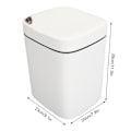 Miniatyrbild 6 av 8: Smart Soptunna Multifunktion Vattentät Rörelsesensor Automatisk Papperskorg med Lock för Badrum Vardagsrum Kontor Vit 12L 23x20x28cm
