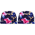 Miniatyrbild 1 av 4: 3-pack Dam Simning Vattentät Tryckt Blomma Plisserad Simning Ny Elastisk Öronduk Simning Öron Skydd 2pcs
