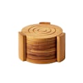 Miniatyrbild 1 av 5: Vävda Glasunderlägg i Bambu, Non-Stick Yta Skyddar Möbler, Lätta att Rengöra & Underhålla, Perfekt Inflyttningspresent till Vänner & Familj