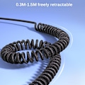 Miniatyrbild 6 av 8: INF Bluetooth-Aux-kabel för bilen/Aux Bluetooth adapter för bil Grå