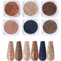 Miniatyrbild 2 av 5: Holografiskt nagelpulver, nagelkonstglitter, 3D, ultratunt, sjöjungfru, kameleontglitter, damm för akrylnagelkonst, gelpolering, doppningspulversats, nagel