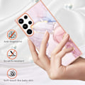 Miniatyrbild 2 av 5: Samsung Galaxy S23 Ultra Skal Marmor TPU Roséguld