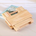 Miniatyrbild 3 av 5: Robust Träpall för Multifunktionell Användning, Hinoki Badstol Tillverkad i Japan, Massivt Trä Idealisk Sängpall, Halkfri Bärbar Fyrkantig Med