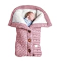 Miniatyrbild 1 av 4: Babys vintersovsäckar, tjock varm barnvagnsstickad filt, stickad swaddlefilt, barnvagnssovsäck för 0-24 månader, babyskydd för