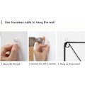 Miniatyrbild 3 av 5: Innovativ Metall Väggmonterad Filhållare, Humaniserad Design Postorganisatör Väggmontering för Effektiv Sortering (Svart)