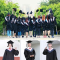 Miniatyrbild 6 av 10: Graduation Klänning Set Mortarboard Hatt XLGREY KRAGE GRÅ KRAGE XLGrey Collar