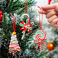 Miniatyrbild 8 av 10: Julgodisprydnader Lollipop Ornament D D D