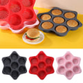 Miniatyrbild 10 av 10: 7 Cavity Hamburger Bun Mold MUSTA black