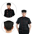 Miniatyrbild 4 av 10: Mesh Top Skull Cap Catering Chef Hatt VIT 1 1 White 1-1