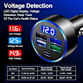 Miniatyrbild 4 av 10: Biloplader LED Digital Display 4USB 4USB 4USB