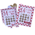 Miniatyrbild 6 av 8: Valentine Scratch Off Print Hilsen Kærlighed Skrabelod A A A