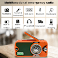 Miniatyrbild 1 av 10: Solar Håndsving Radio Multifunktions Lommelygte SOS Broadcast