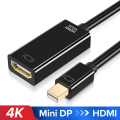 Miniatyrbild 7 av 11: Mini DP Till HDMI Adapter Displayport Konverterkabel SVART Black