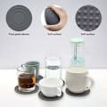 Miniatyrbild 6 av 10: Varmeisoleringsmåtte Cup Coasters SORT 2STK 2STK Black 2PCS-2PCS