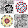 Miniatyrbild 4 av 10: 8st/ set Layering Stencils Scrapbooking Målarmall SET1 SET1